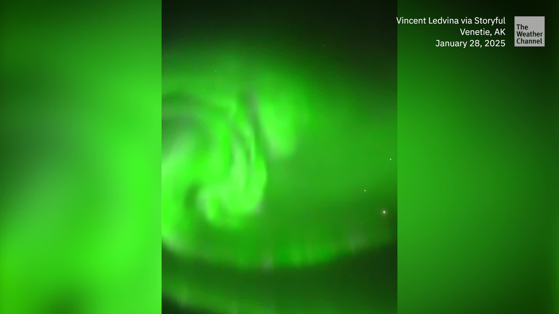 Man Walks Outside Into Stunning Aurora Over Alaska