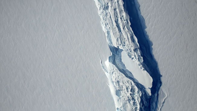 Massive Iceberg at Breaking Point