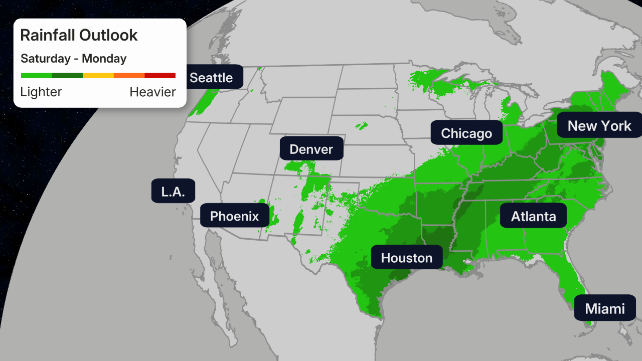 Memorial Day weekend rainfall forecast