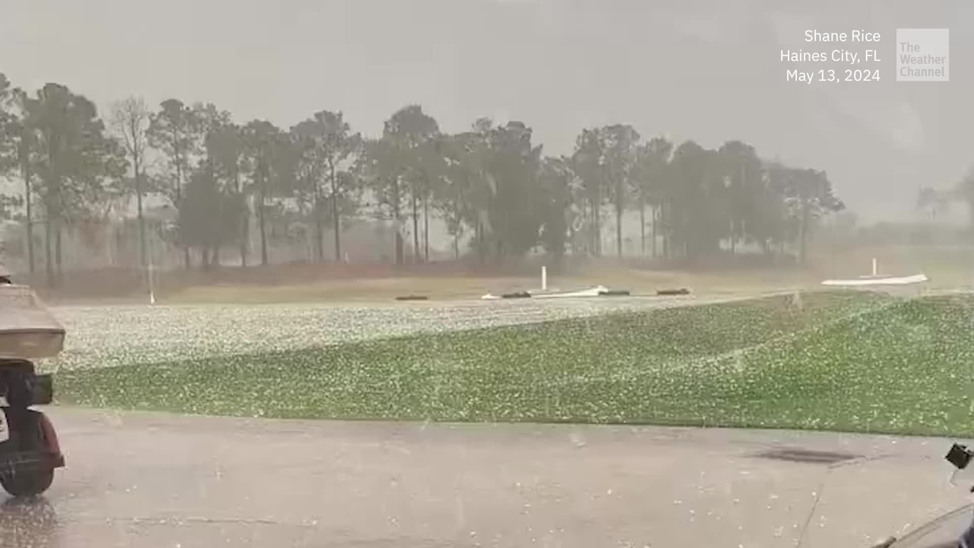 Mid-May Hailstorm Pounds Florida Golf Course