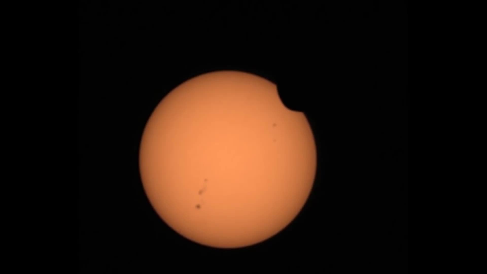 NASA Releases Trailblazing Video Of Partial Eclipse On Mars