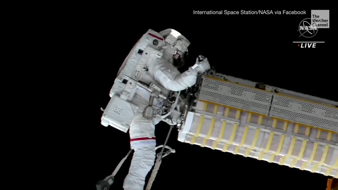 NASA Video Shows Astronauts On Spacewalk Outside Of The International Space Station
