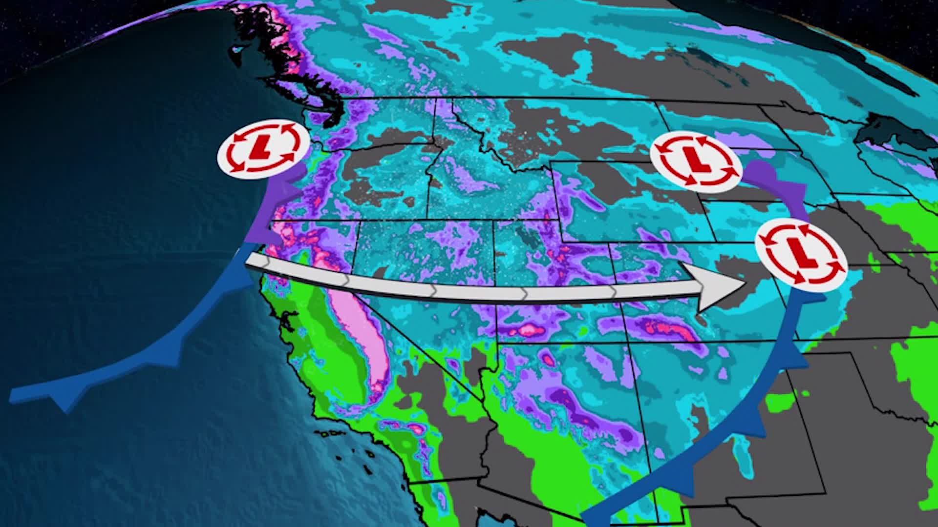 New Cross-Country Winter Storm To Track From California To Midwest And East