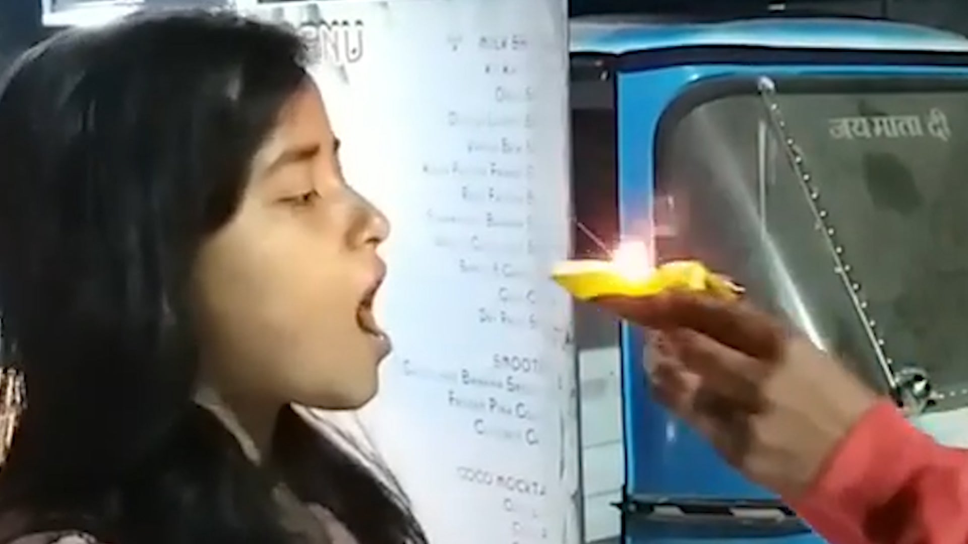People Line Up to Try This Flaming Snack