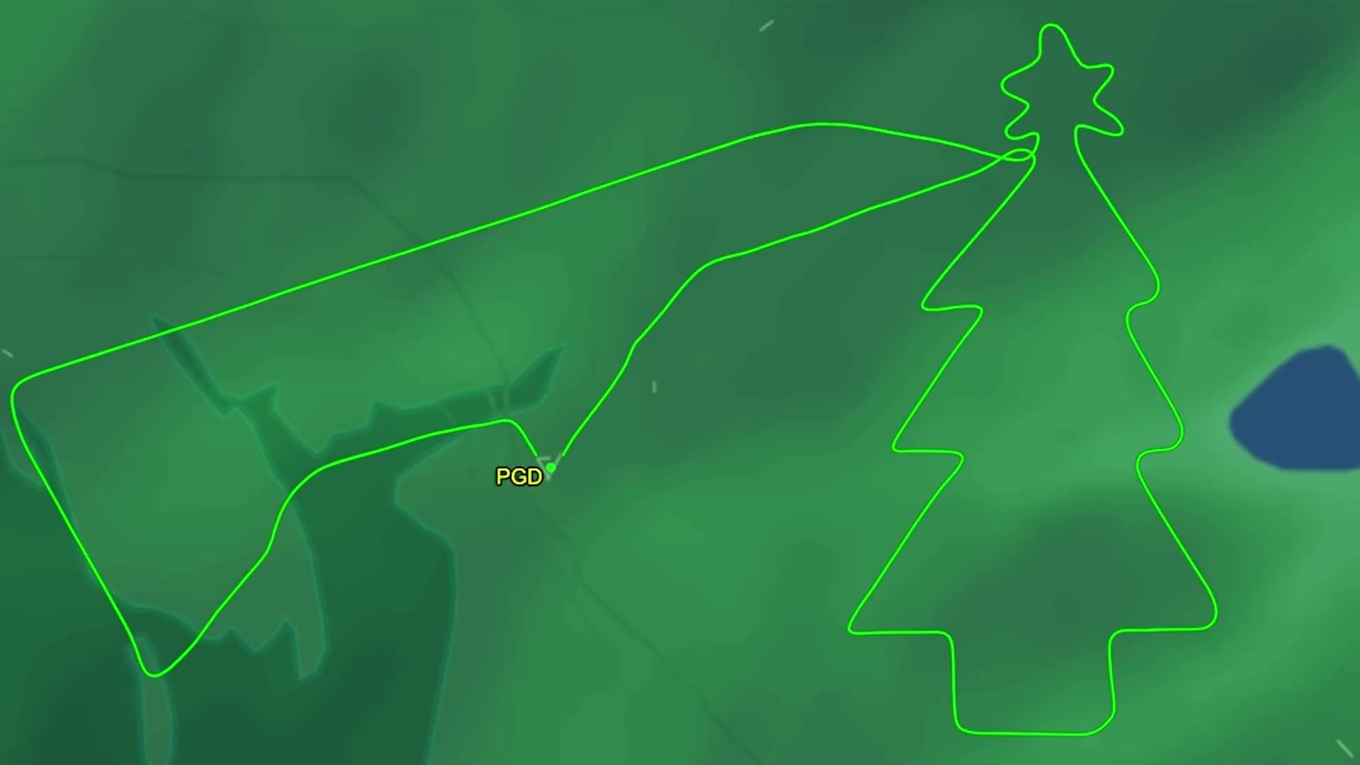 Pilot Creates Christmas Tree Flight Path In The Air