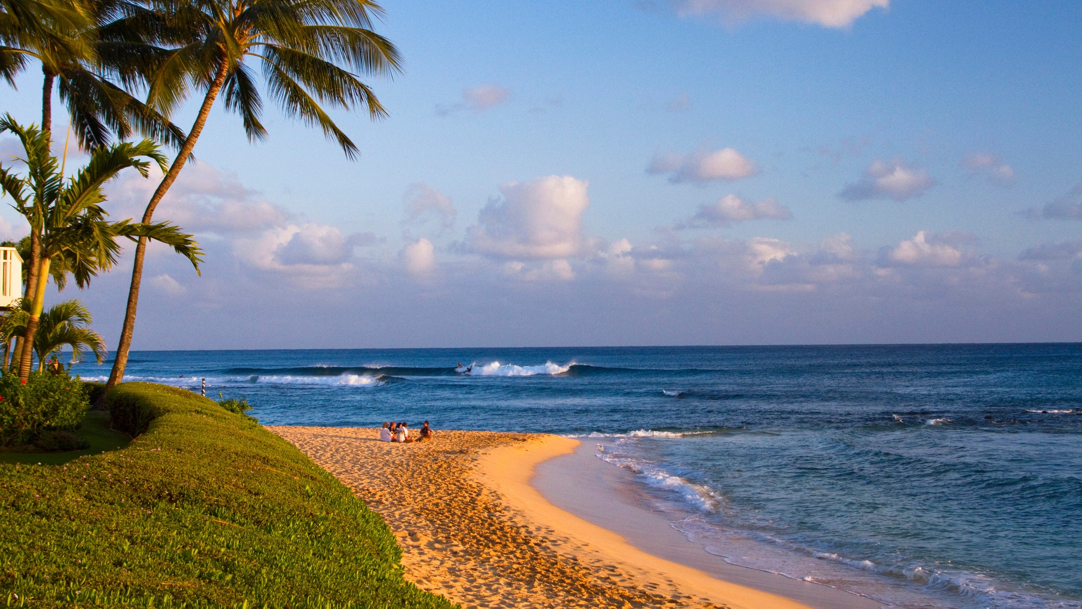 A view of Poipou Beach on Kauai, Hawaii.