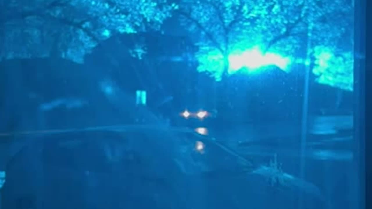 Power Lines In Michigan Flash During Ice Storm