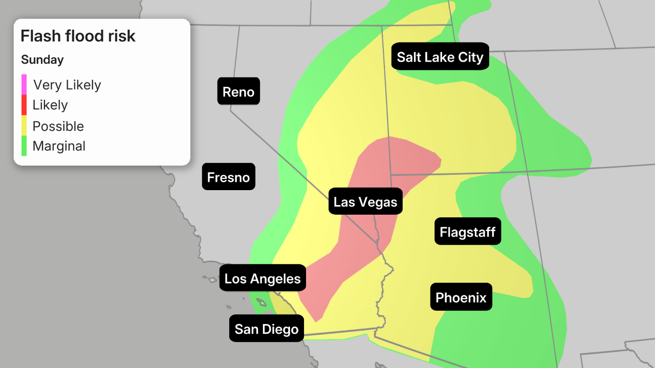Tropical Storm Rachel flash flood risk Southwest
