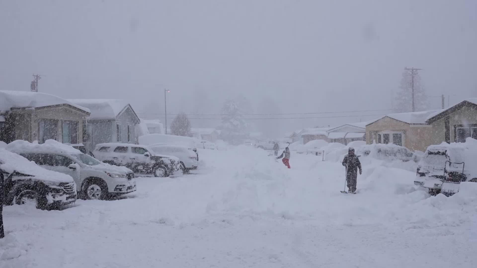 Residents Dig Out After Mammoth Blizzard Buries Homes, Cars