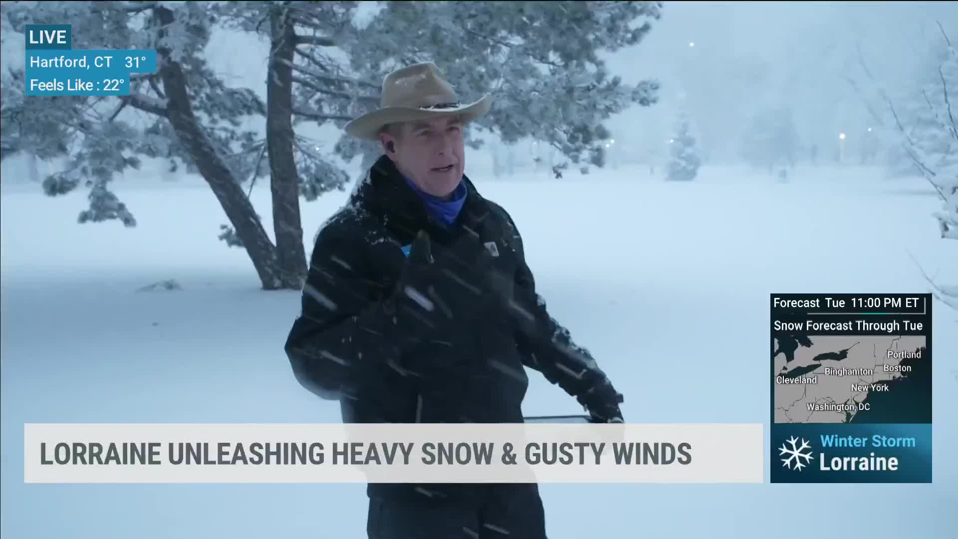Reynolds Wolf Live In Connecticut Heavy Snow