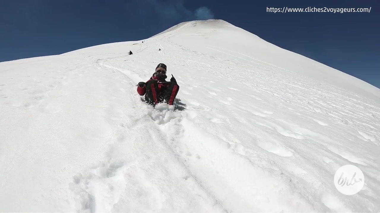 Ride a Sled Down Villarrica Volcano in Chile
