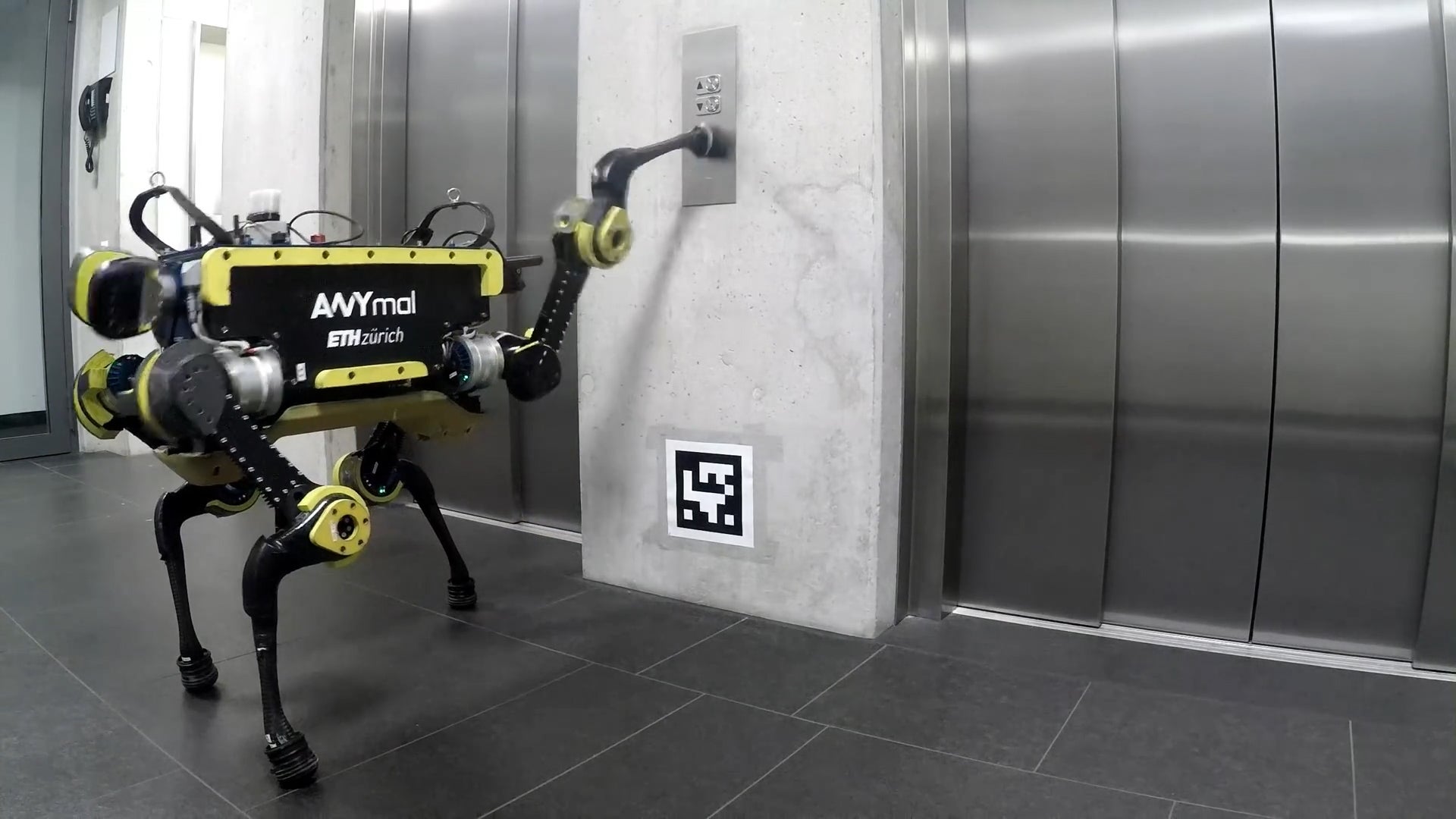 Robot Takes The Elevator