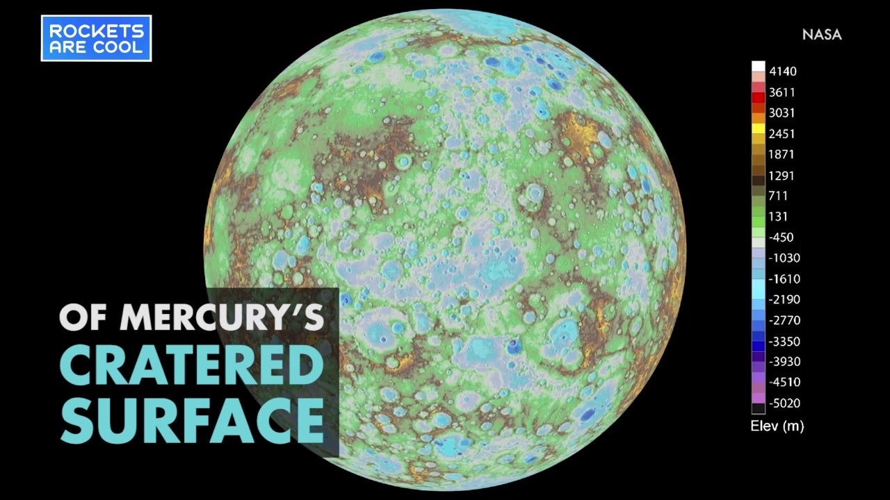 Satellite Captures Mercury Topography
