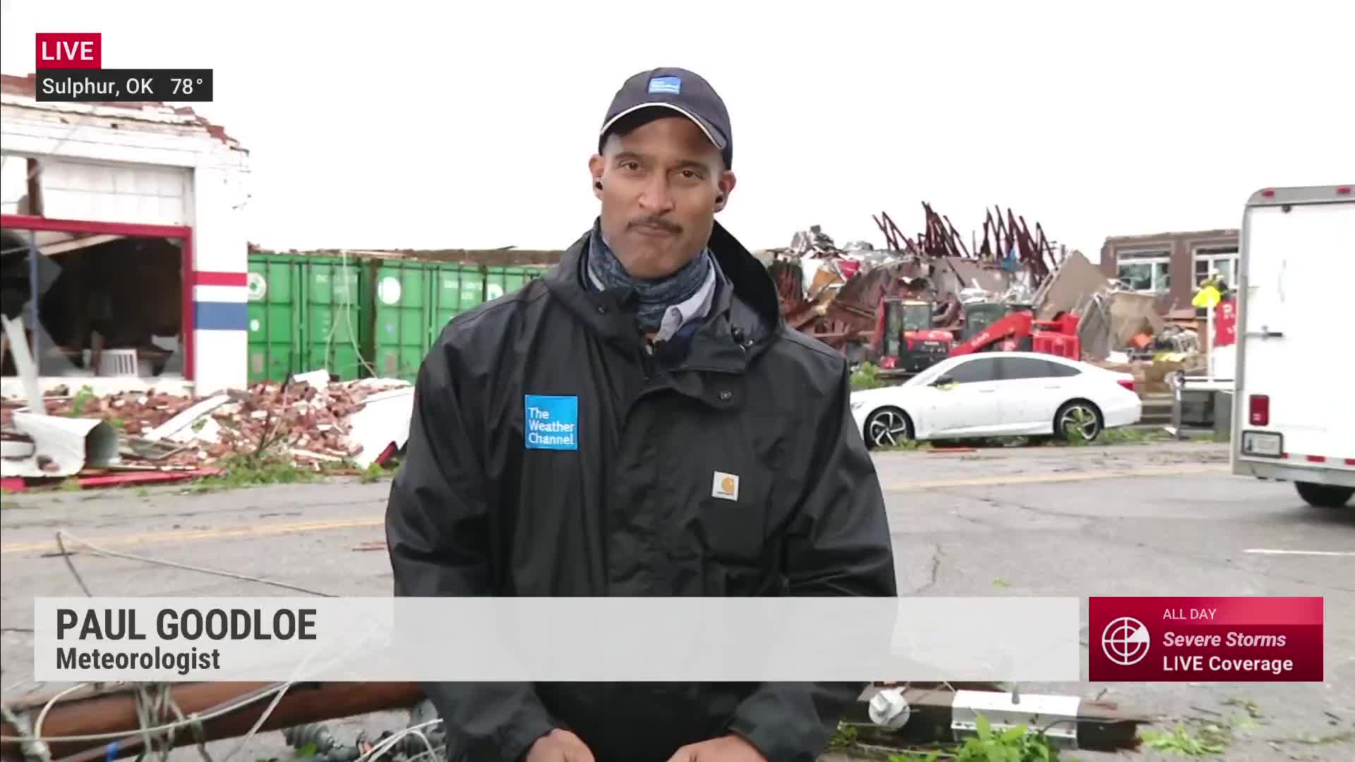Search And Rescue In Sulphur, OK After Overnight Tornado