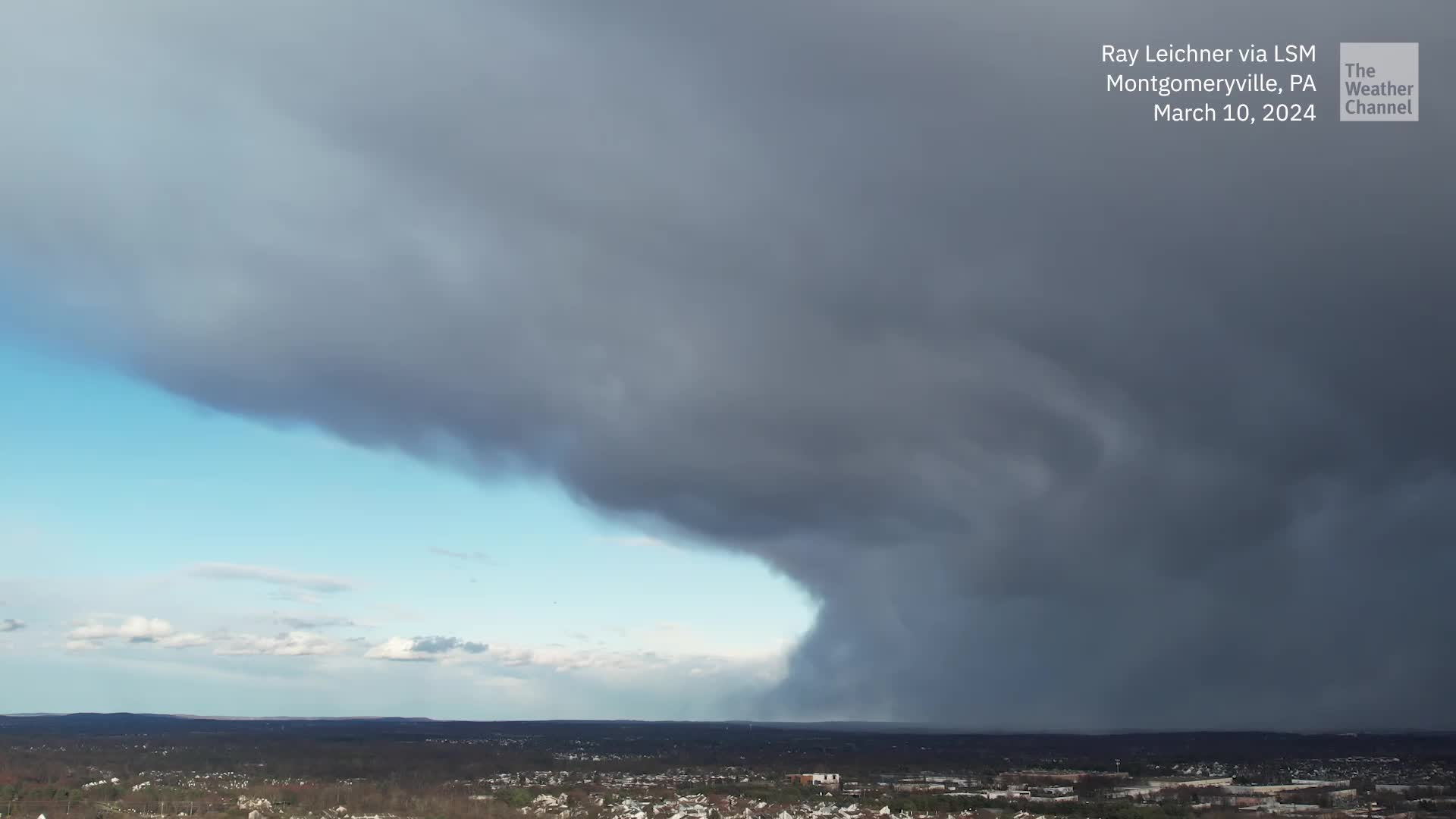 See The Stark Line Of A Snow Squall From Above
