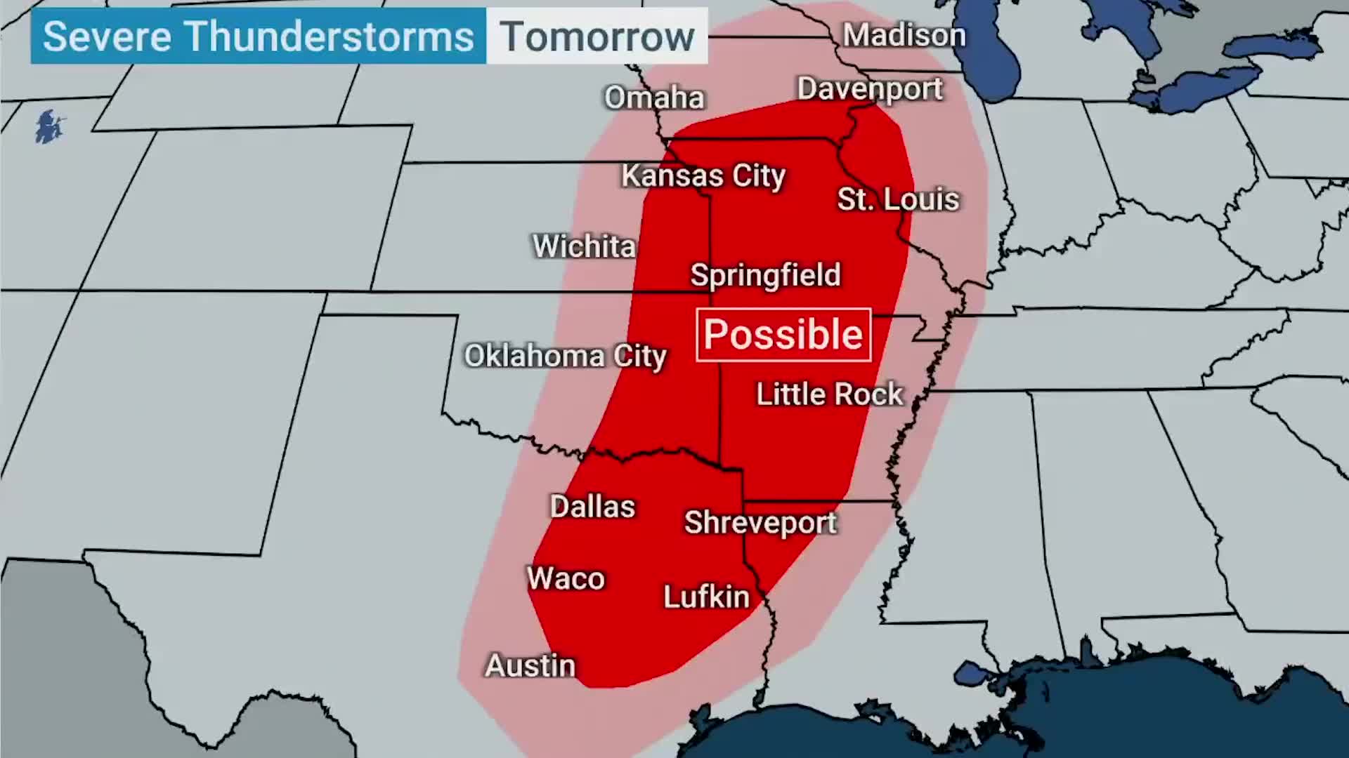 Severe And Tornado Threat Continues Sunday