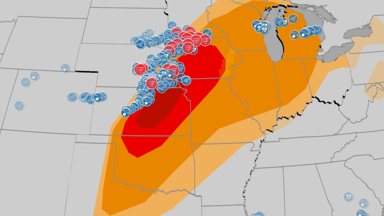 Plains Severe Outbreak Continues Monday