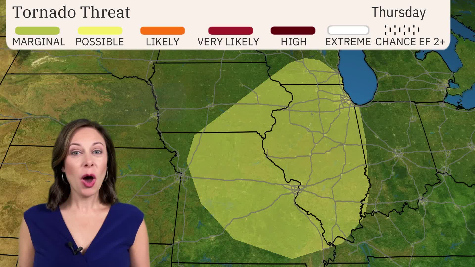 Severe Storm Threat For St. Louis, Indy, Louisville Thursday