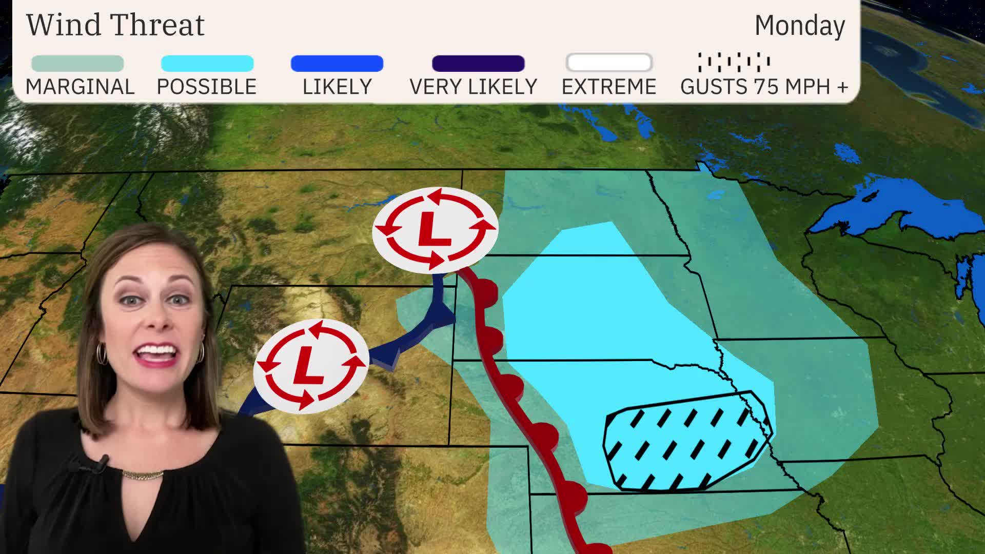 Severe Storms Aim For The Plains Monday