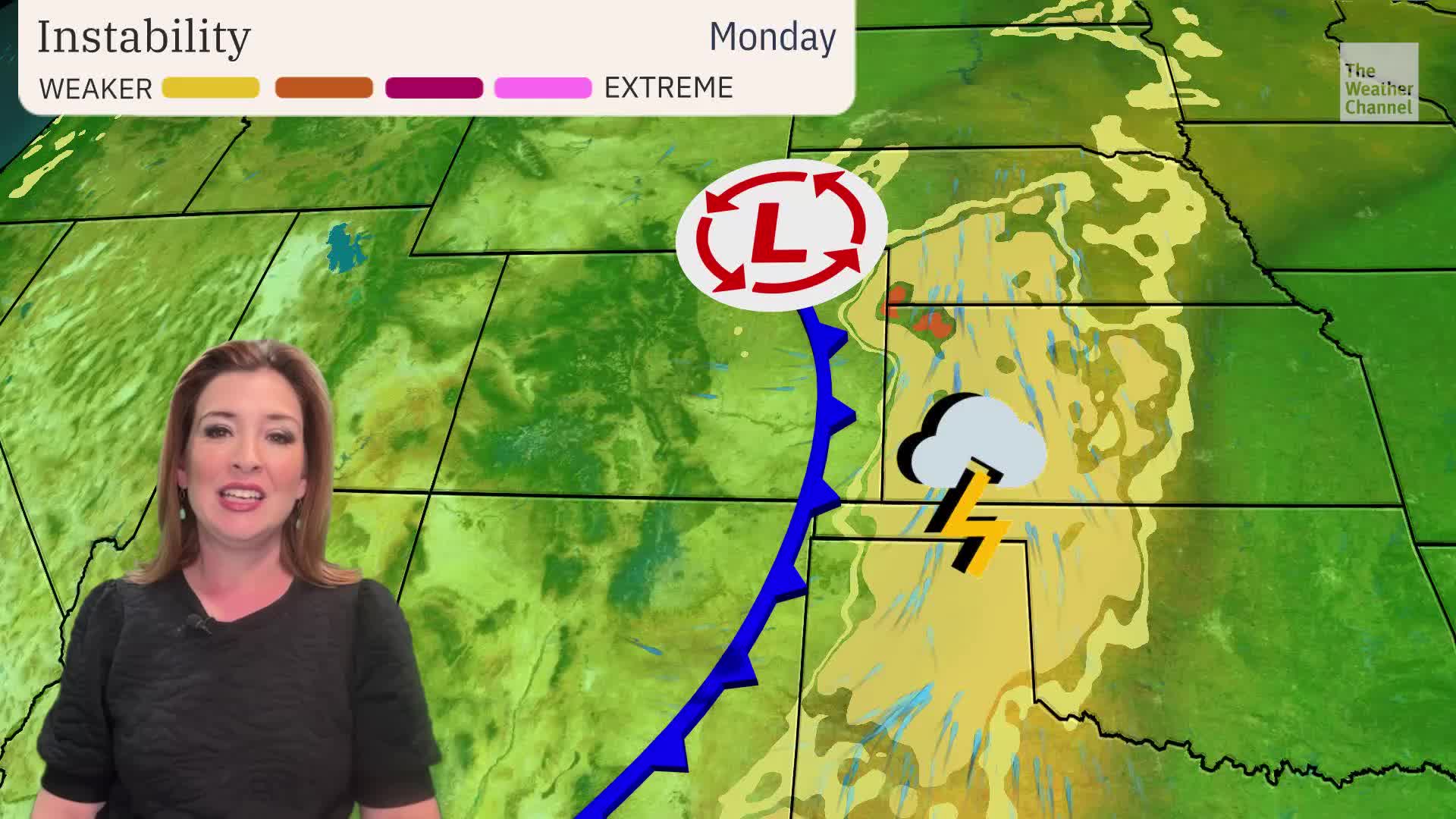 Severe Storms Could Threaten Central Plains On Monday