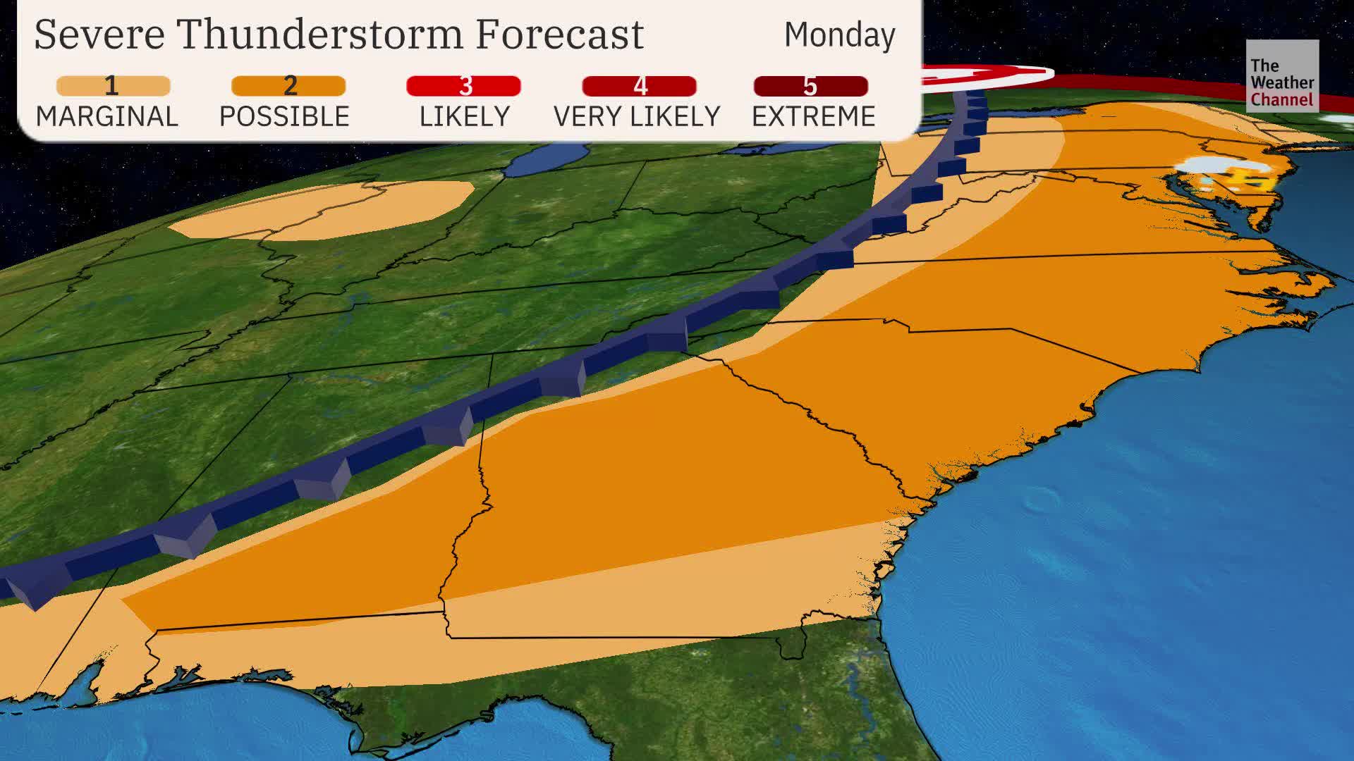 Severe Storms Threaten East On Memorial Day