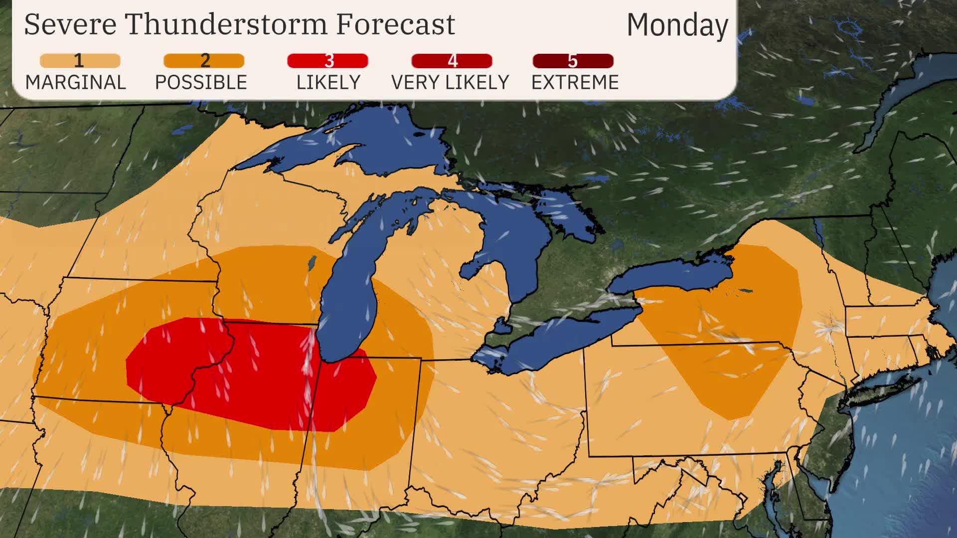 Severe Storms Threaten Indianapolis To Buffalo