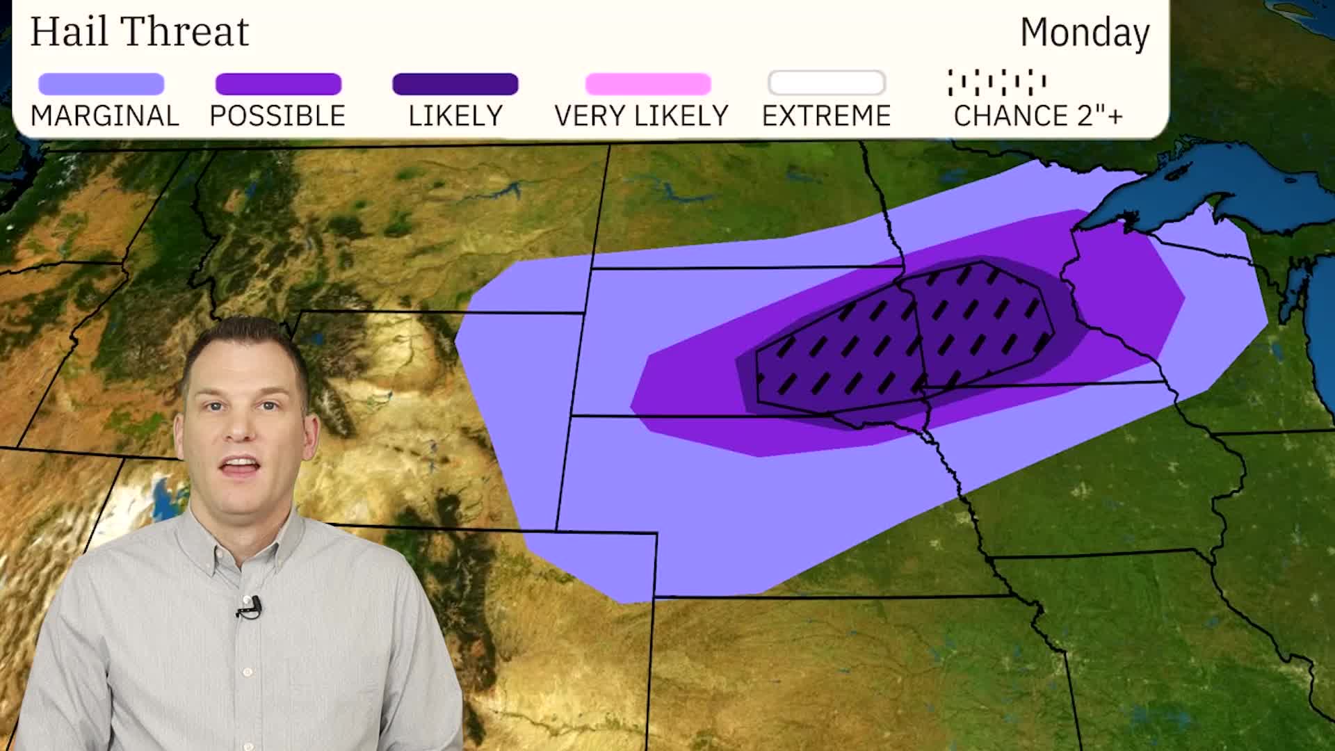Severe Threat From N. Plains To Great Lakes Early This Week