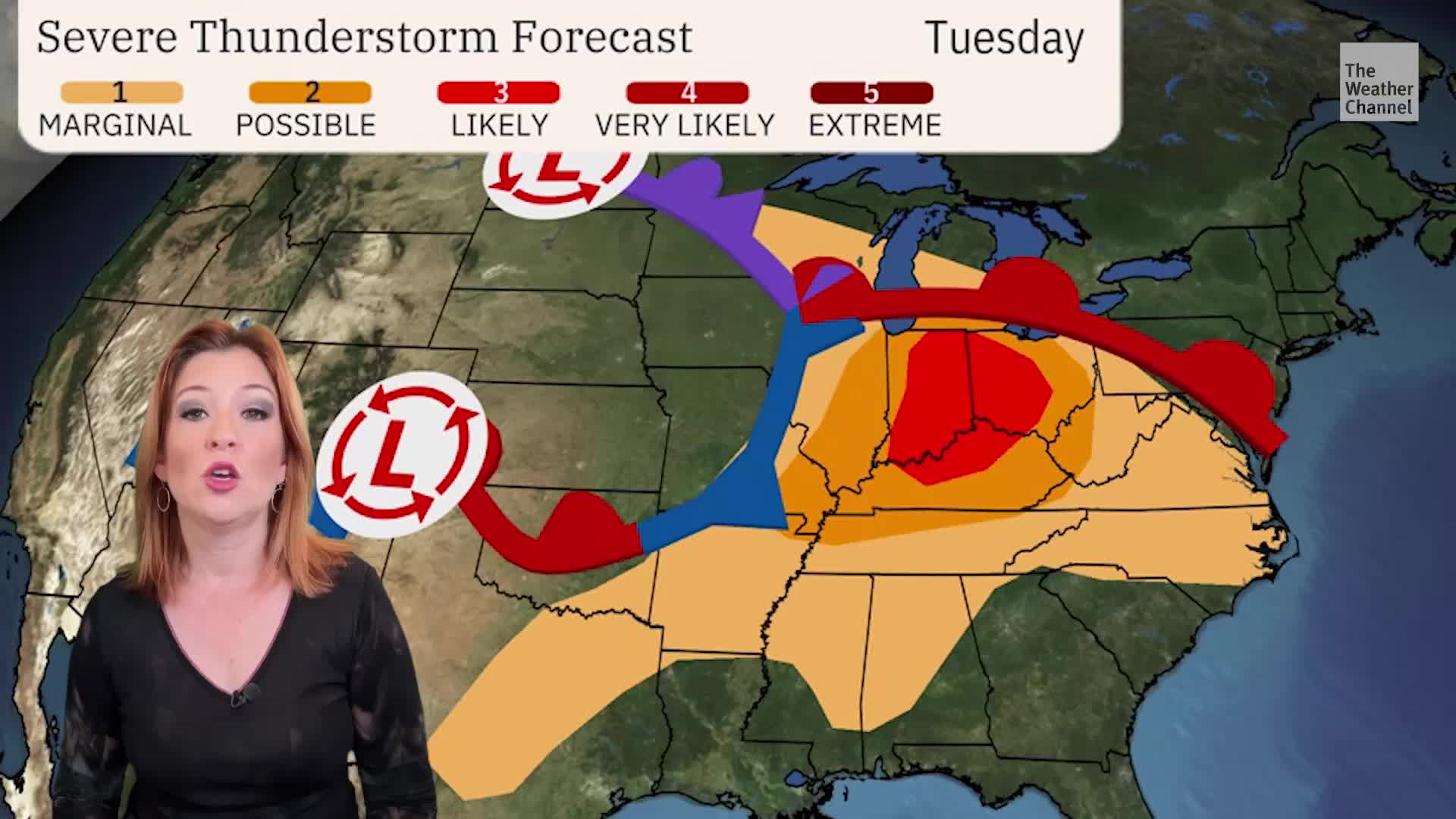 Severe Threat Targets Midwest, South, East Into Late-Week
