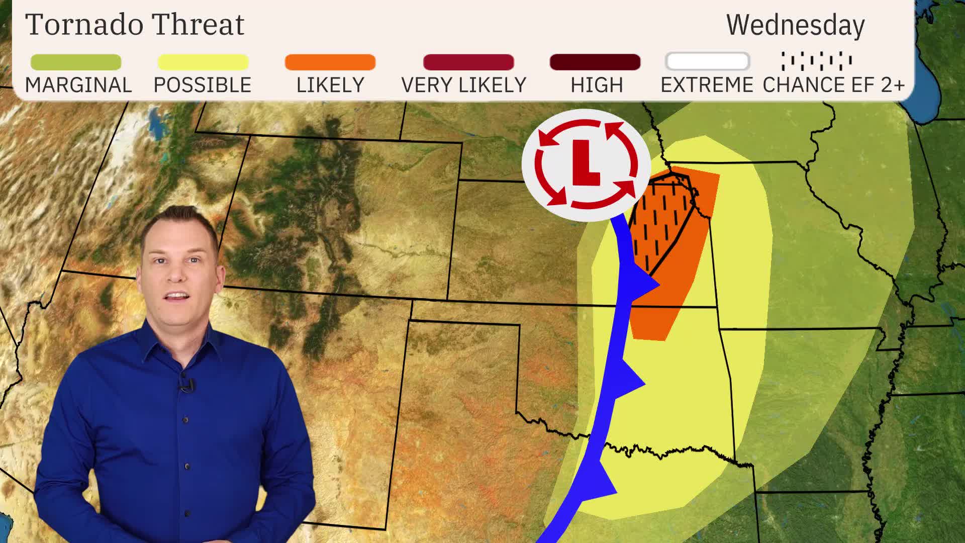 Severe Weather Increasingly Likely In The Plains Wednesday