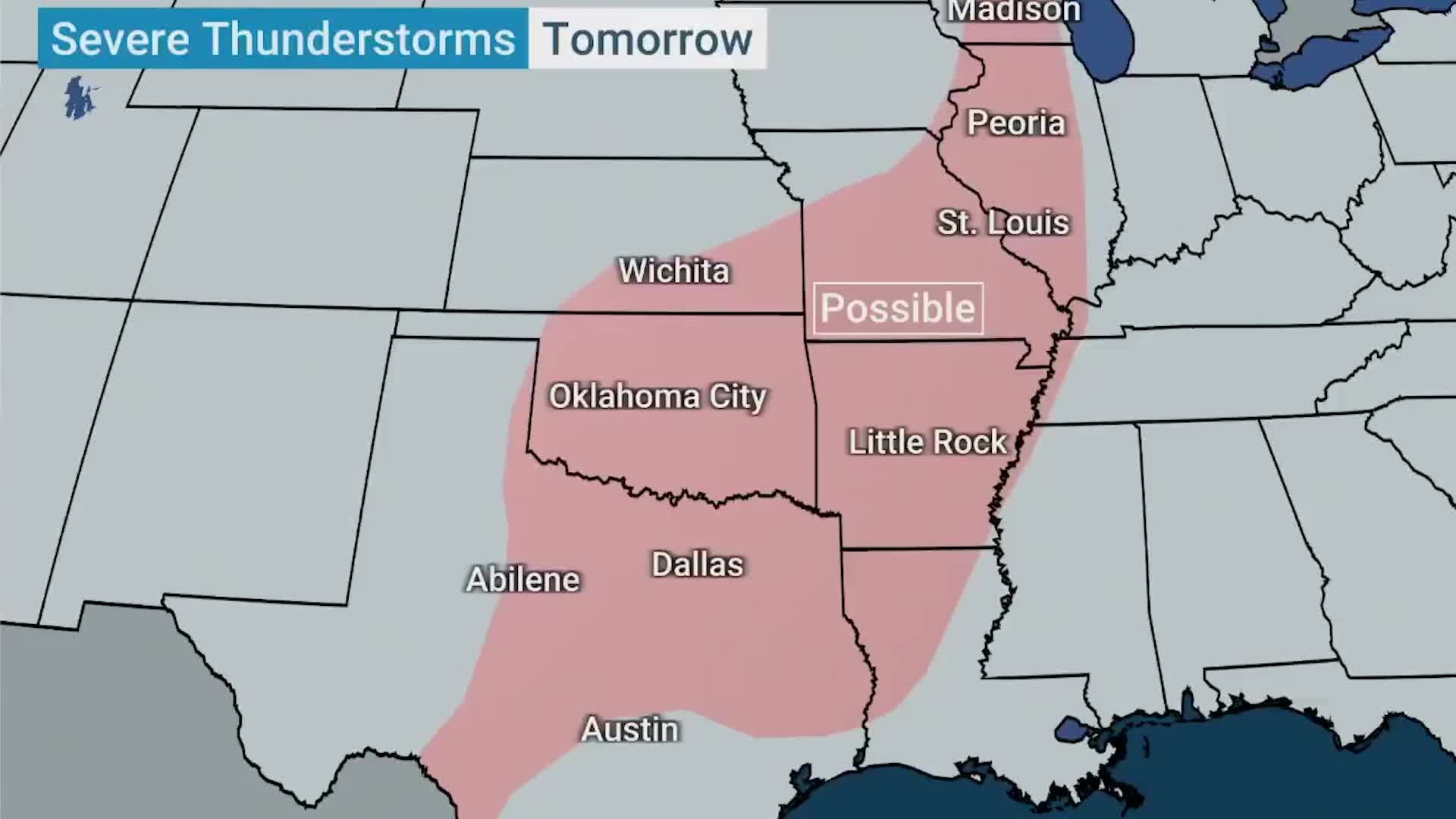 Severe Weather Possible Into Midweek