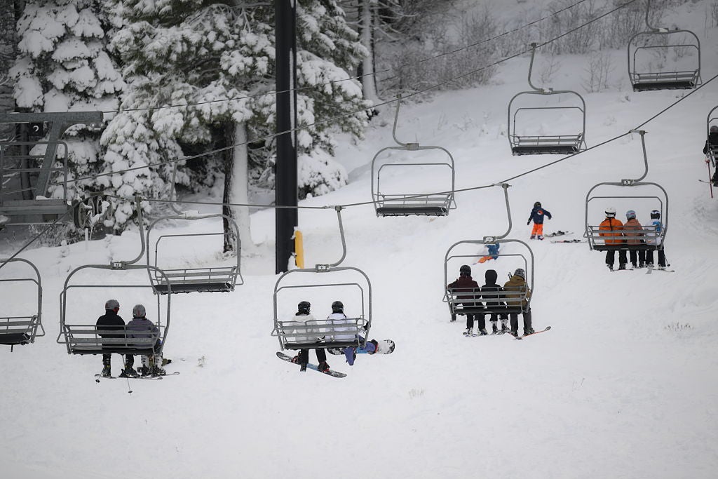 Ski resort lift Tahoe 