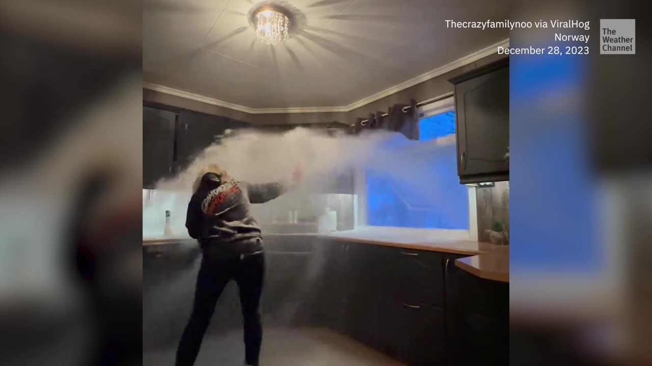 Snow Blows Into Kitchen In Cleanup Disaster