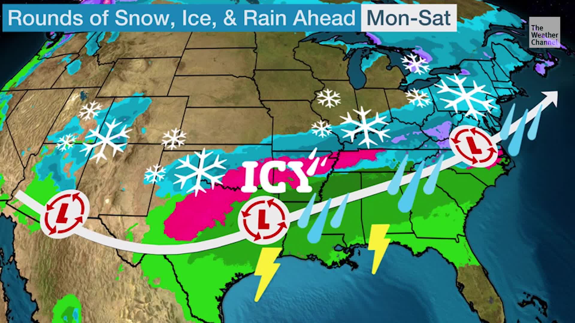 Snow Ice And Rain Possible Much Of Next Week