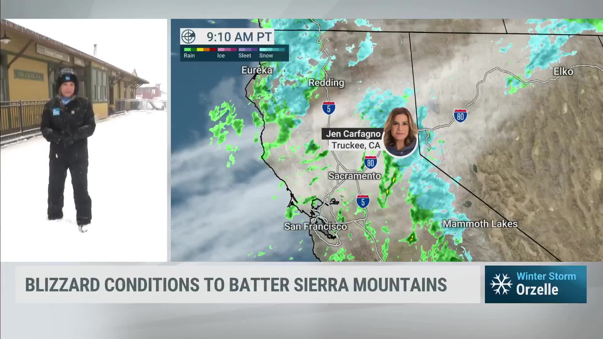 Snow Piling Up In the Sierra