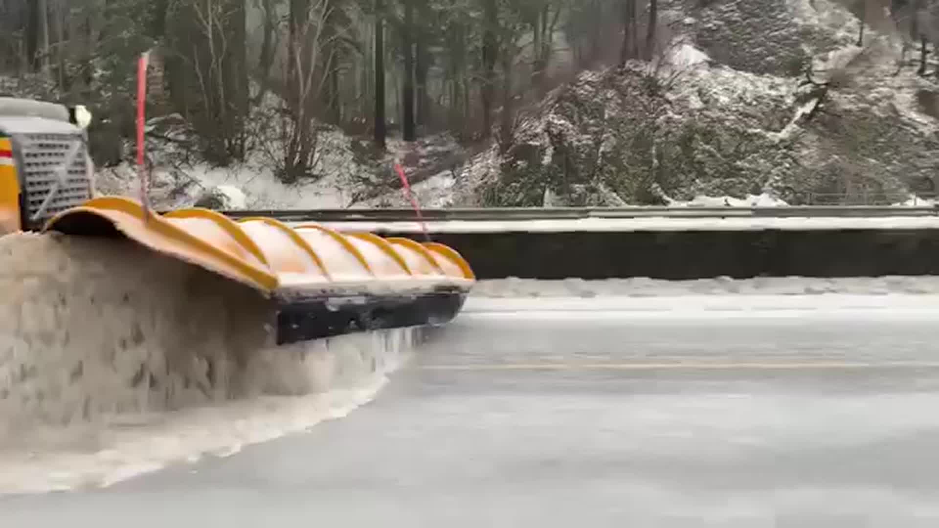 Snow Plows Face Massive Task On Oregon Highway