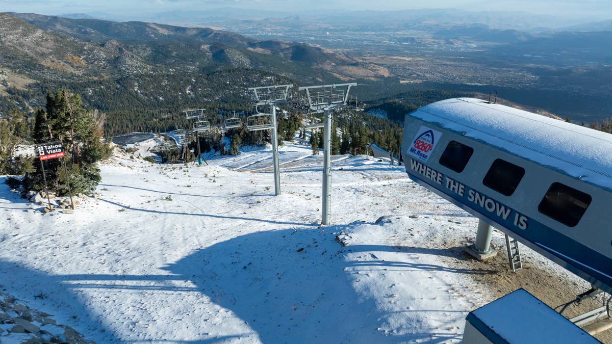 Snowmaking is underway at Mt. Rose as Tahoe's earliest opening approaches