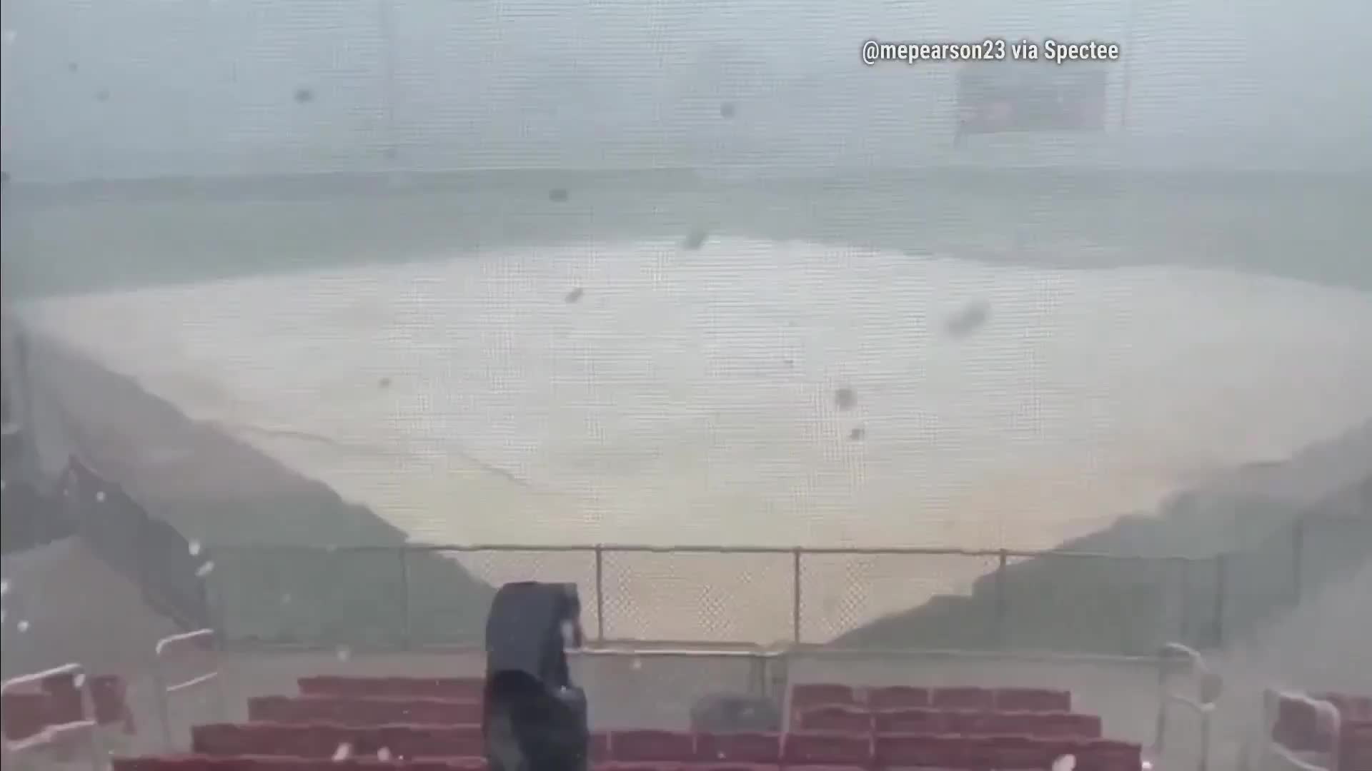 Softball-Sized Hail Batters Baseball Stadium