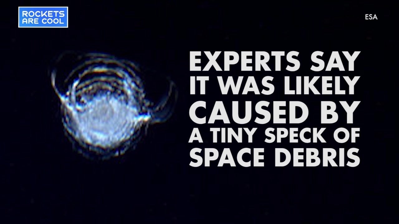 Space Junk Chips Window on ISS