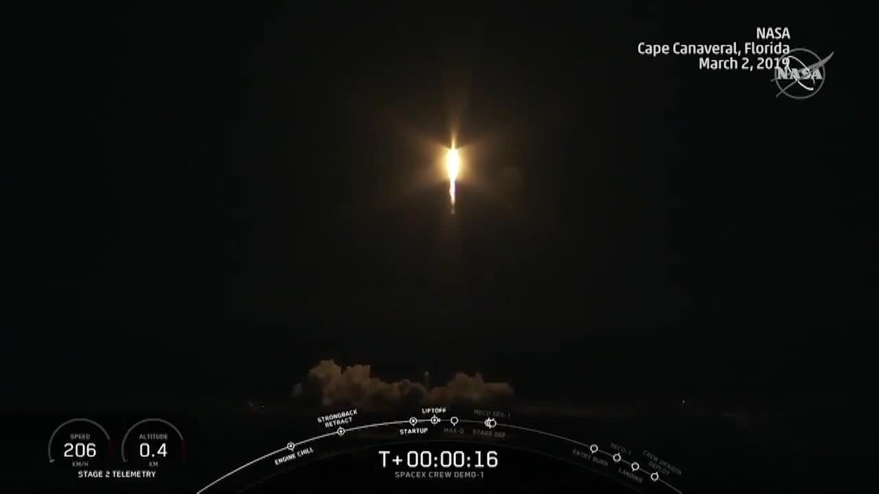 SpaceX Launches First Test of Vehicle to Send Passengers into Space