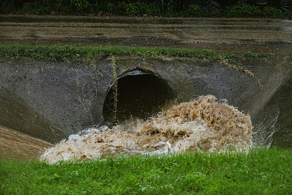 Texas Hill Country flooded from rounds of severe thunderstorms and overwhelmed storm drainage systems. 