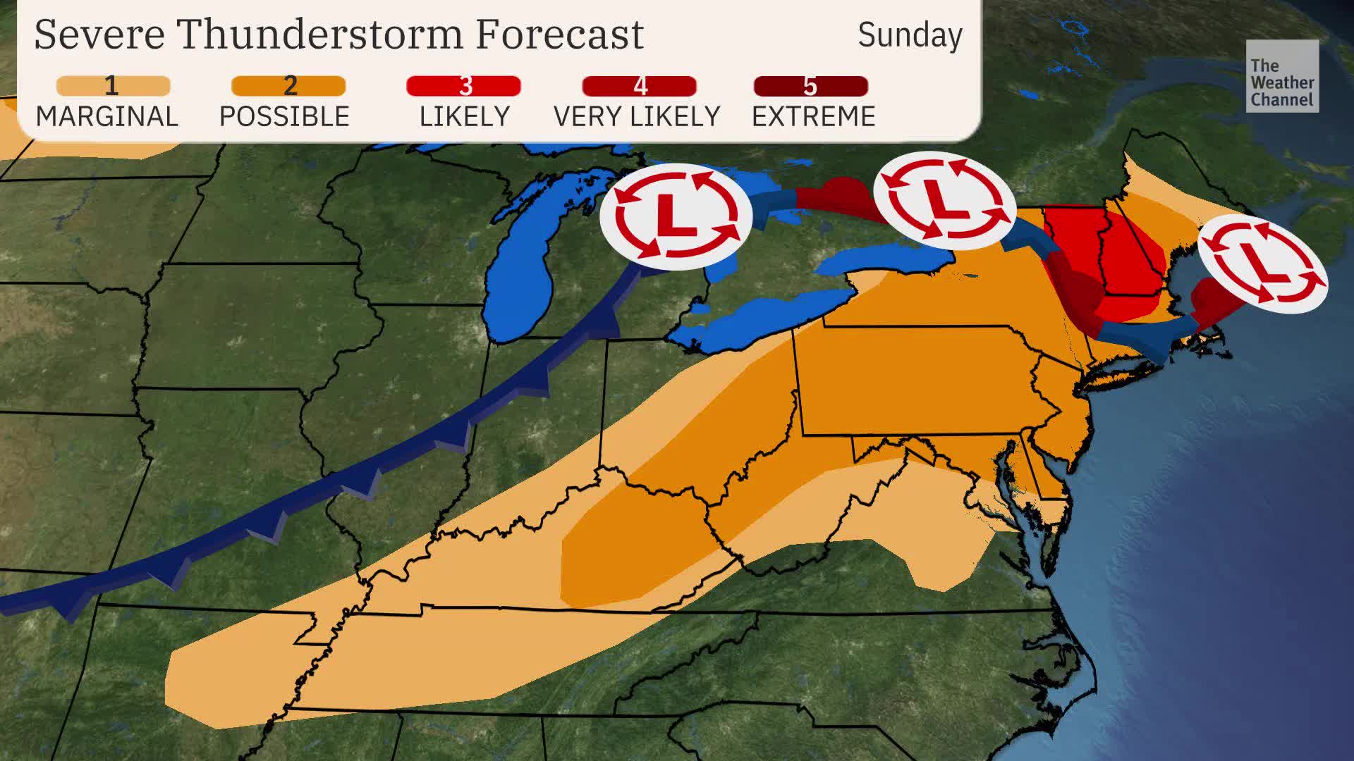 Stormy Sunday For Northeast Bringing Tornado Threat
