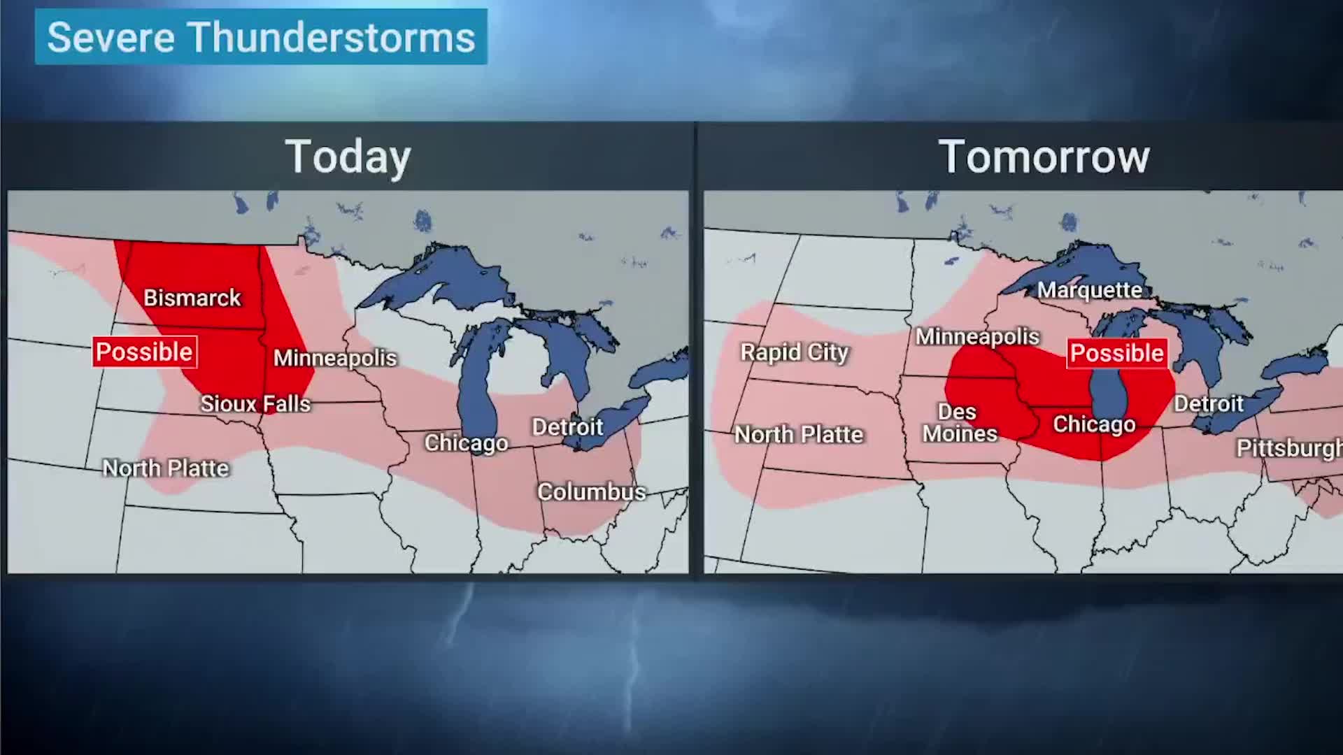 Strong Storms Possible Today And Monday In Upper Midwest