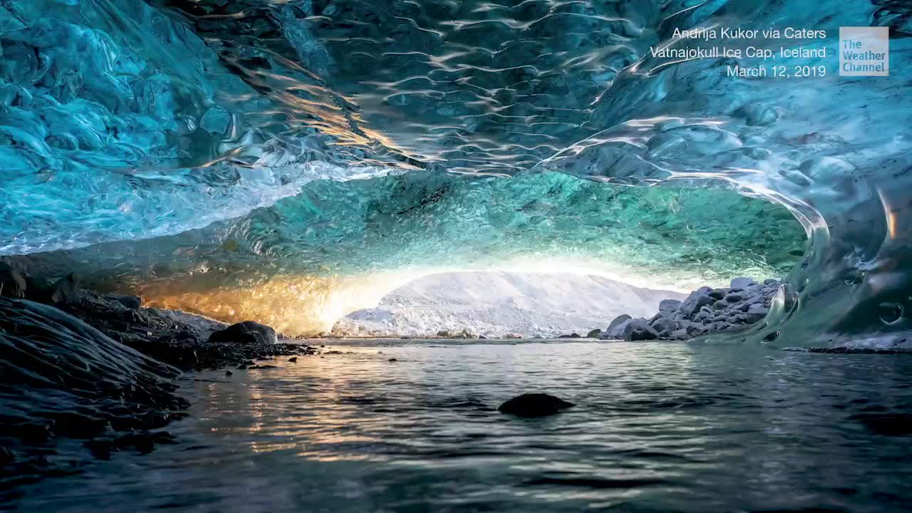 Stunning View Inside Iceland Ice Cap