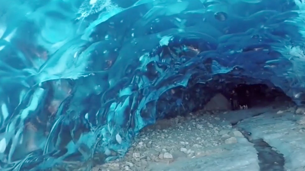 These Caves In Alaska Look Like Sapphires