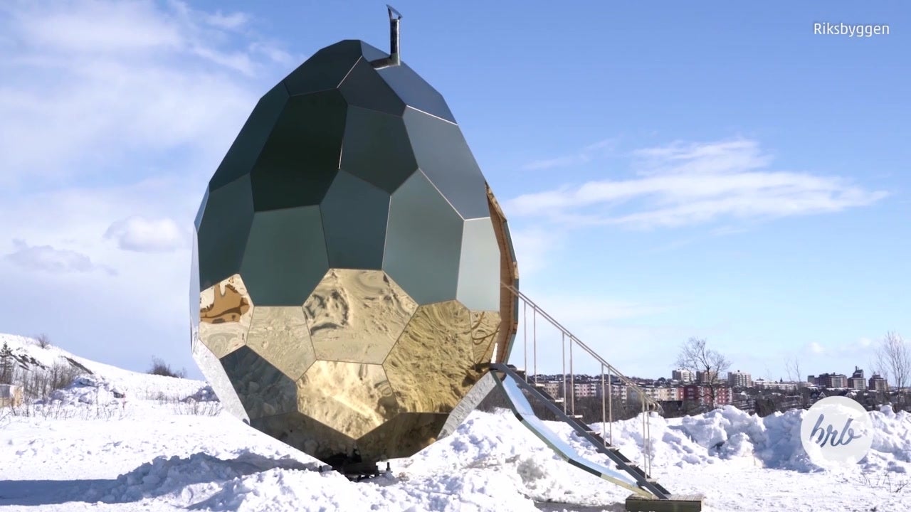 This Golden Egg Is A Solar Powered Sauna