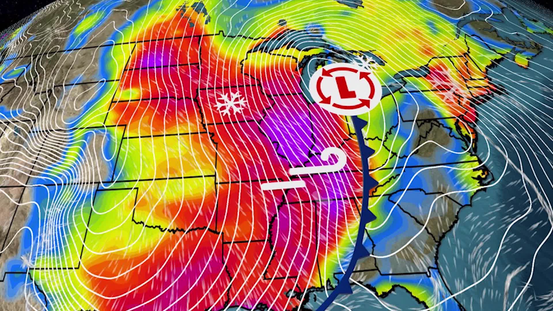 Timing Winter Storm Elliott's Threats