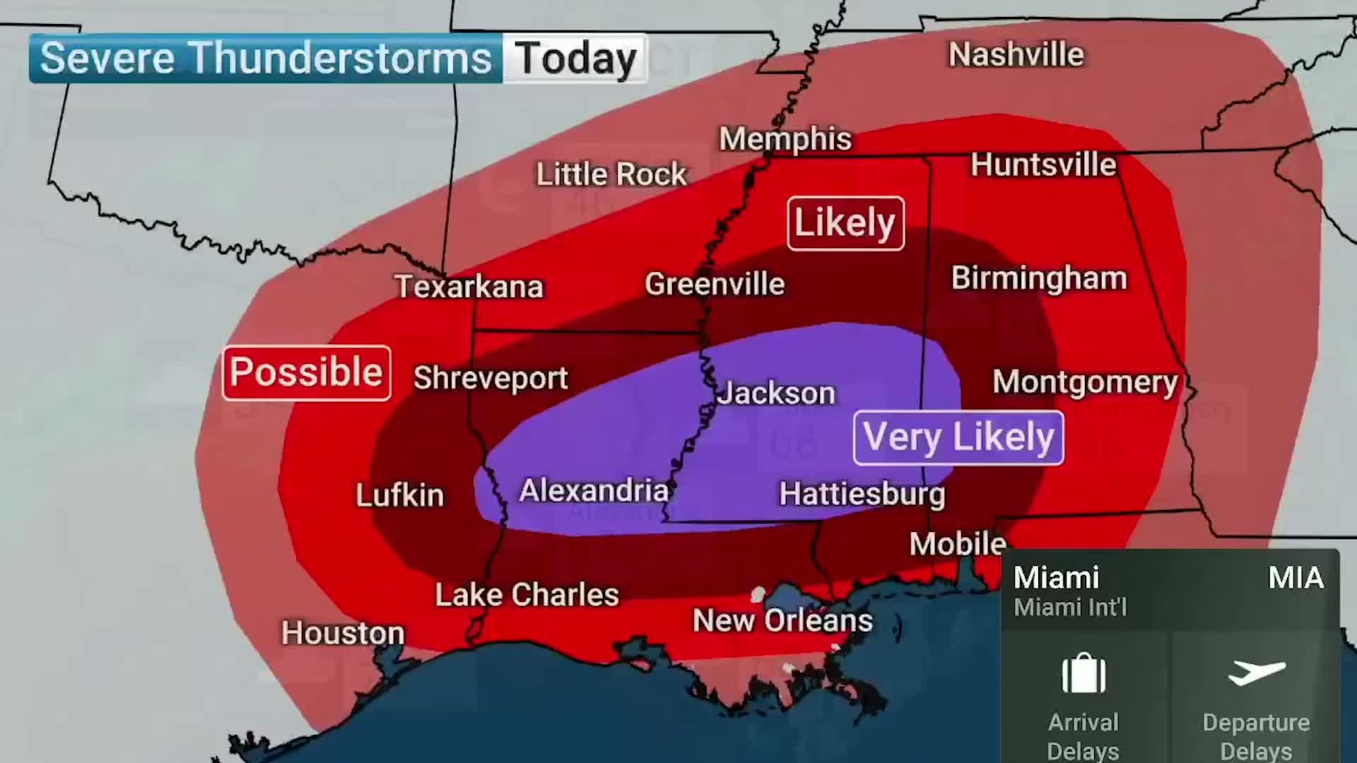 Tornado Outbreak Likely Today For South, East