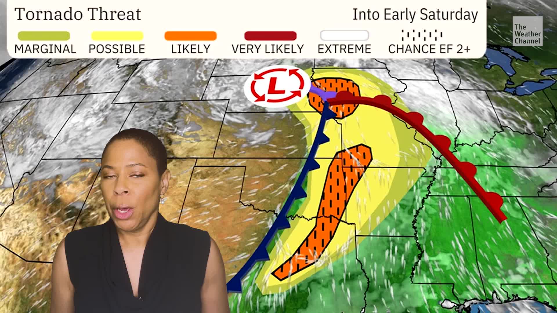 Tornado Threat Over Wide Area Into Saturday