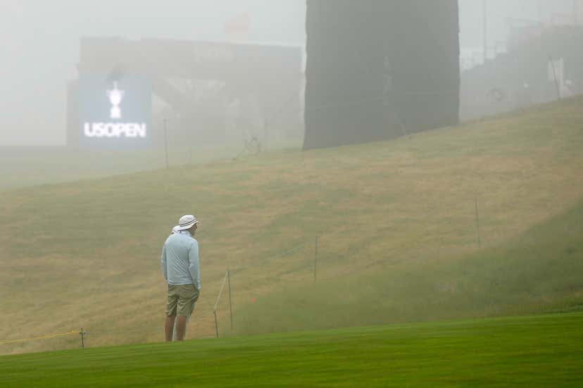 Photos: 2026 US Open golf tournament's first round delayed by thick fog