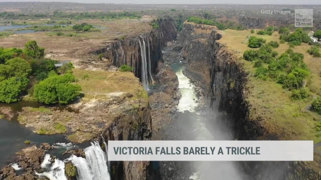 Victoria Falls Is Barely a Trickle and Climate Change Could Be to Blame